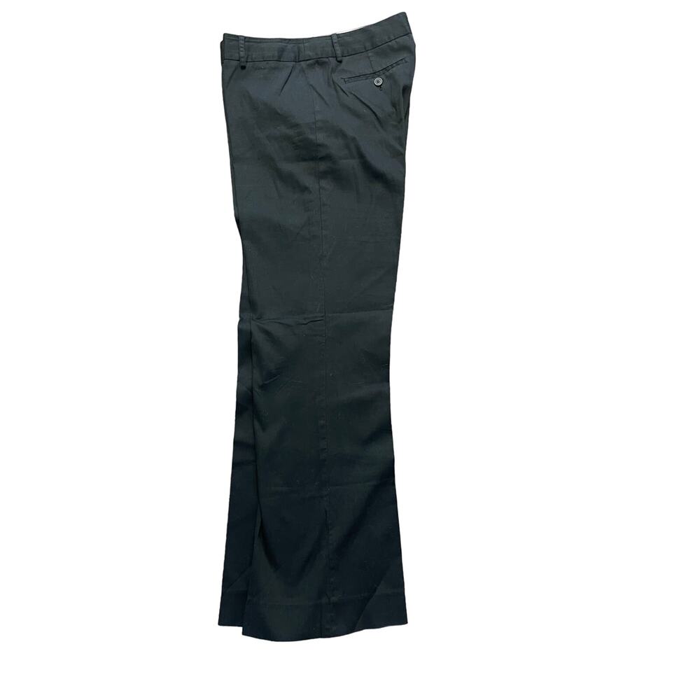 LIZ CLAIBORNE Black Cotton Spandex Ladies Flat Panel Pants Slacks Workwear SZ 10
